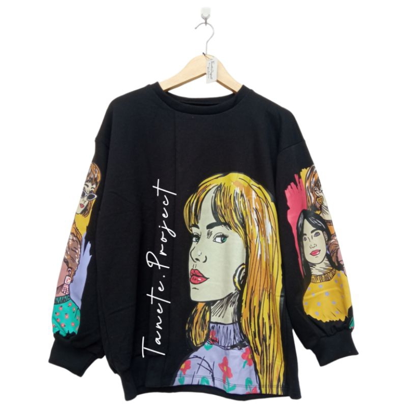 TANETE.PROJECT VENICE RETRO OVERSIZE SWEATER