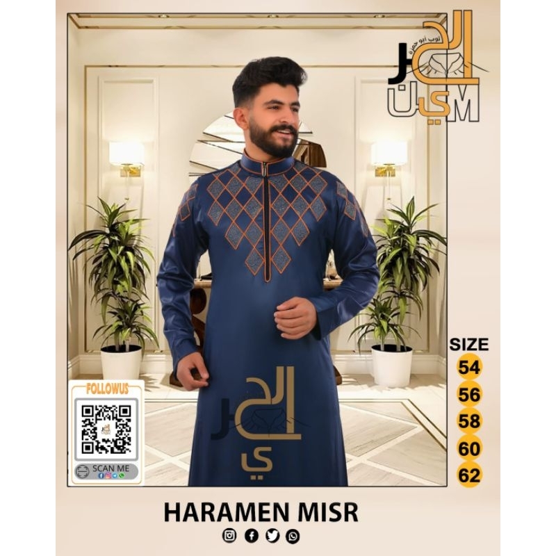 JUBAH PRIA AL HAROMAIN JUBAH HAROMAIN JUBAH AL HAROMAIN MOTIF JUBAH AL HAROMAIN POLYESTER JUBAH ARAB