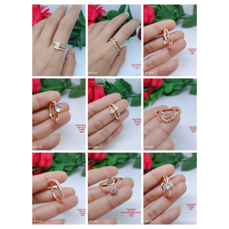 cincin perhiasan aksesoris Titanium xuping rodium perhiasan aksesoris lapis emas 24 k