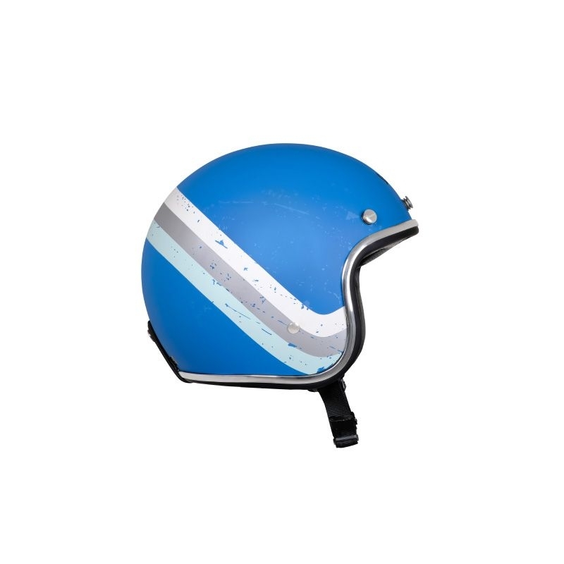 HELMET VESPA HERITAGE AZZURRO/ HELM VESPA HALF FACE ORIGINAL HERITAGE BIRU