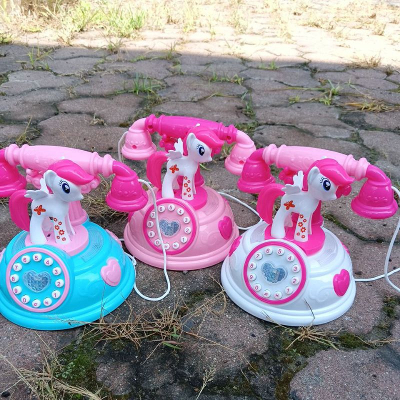 Mainan Anak Telepone Kuda Poni YD 3 90 /Mainan Edukasi Anak Phone Little Pony Bisa Nyala Dan Bunyi