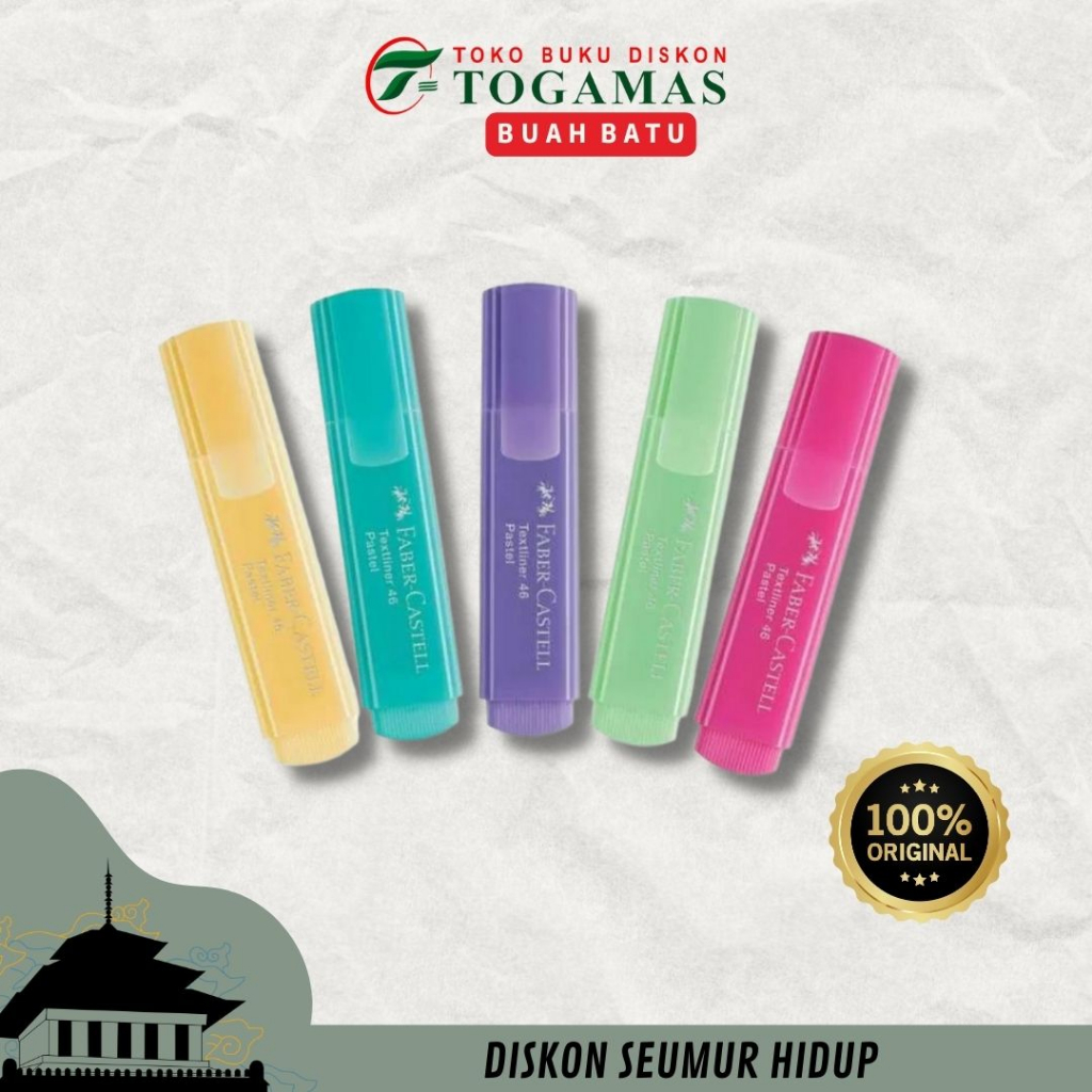 

PILIH WARNA!! HIGHLIGHTER 46 PASTEL FABER-CASTELL
