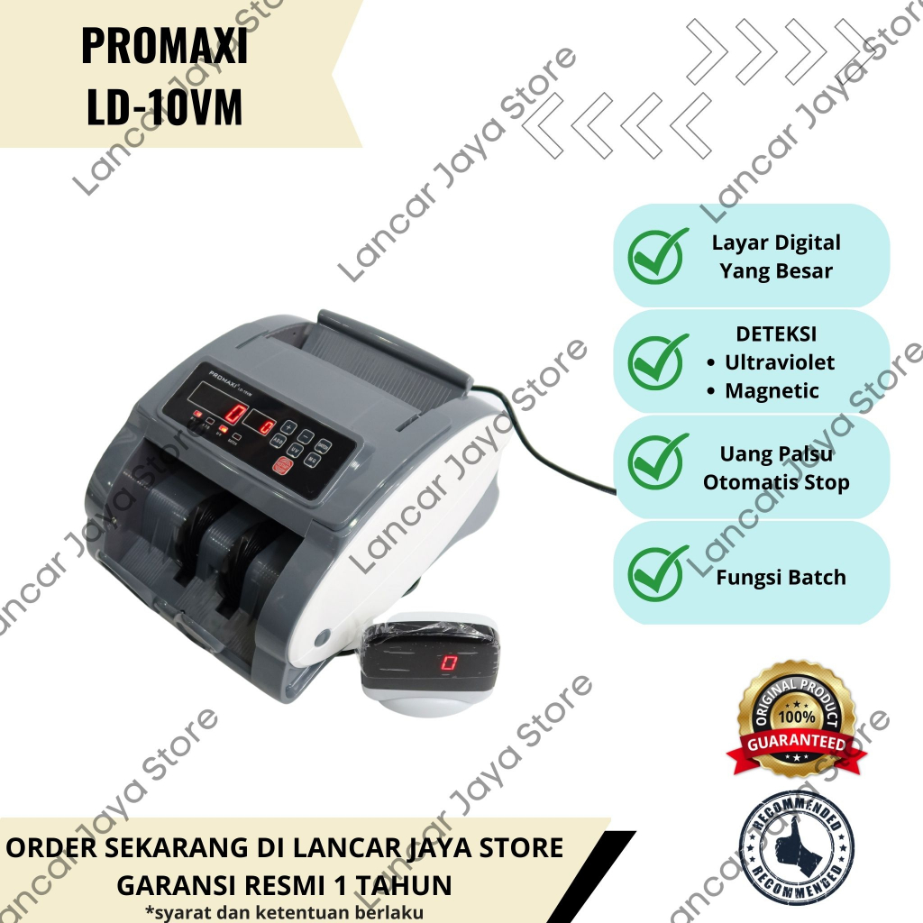 Bill Counter Promaxi LD-10VM / Mesin Penghitung Uang Promaxi LD10VM