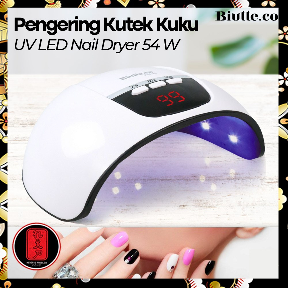 Biutte.co Pengering Kutek Kuku UV LED Nail Dryer 54 W - SUN-X5 - White