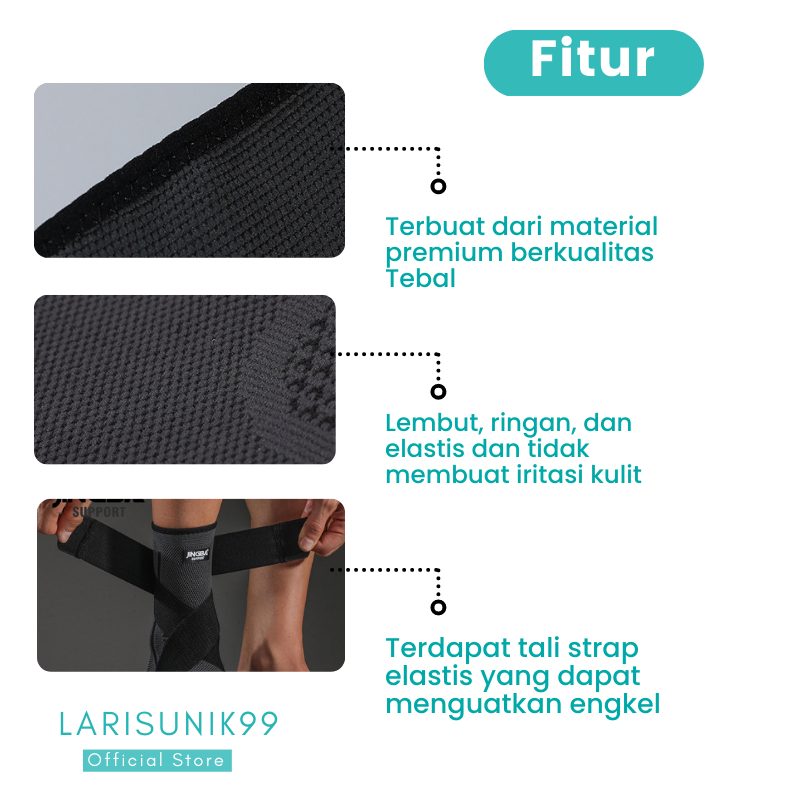 Deker Pelindung Pergelangan Kaki Tumit Ankle Support Brace Protection Anti Lecet Cidera Aksesoris Olahraga Fitness Perlengkapan Gym Pria Wanita Dekker Angkle Engkel Wrap Support Lp Untuk Kaki Cidera Premium 2023