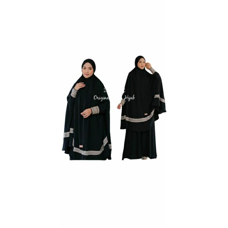 Zahira Gamis Jumbo Jilbab Lengan Cey Crinkle|French Khimar