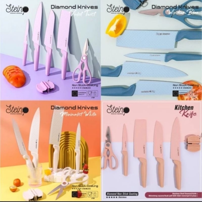 Stein - Diamond Set Knife / Pisau Set steincookware