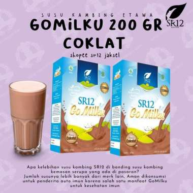 Susu Gomilku SR12 200 Gr Rasa Coklat Susu Kambing Etawa Gomilku Sr12 Susu Etawa Penggemuk Badan Anak