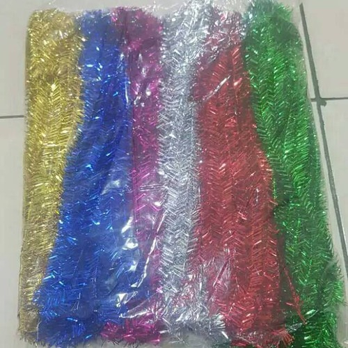 Selinger Rumbai Polos / Selinger Dekorasi / Hiasan Pohon Natal / Hiasan Parcel