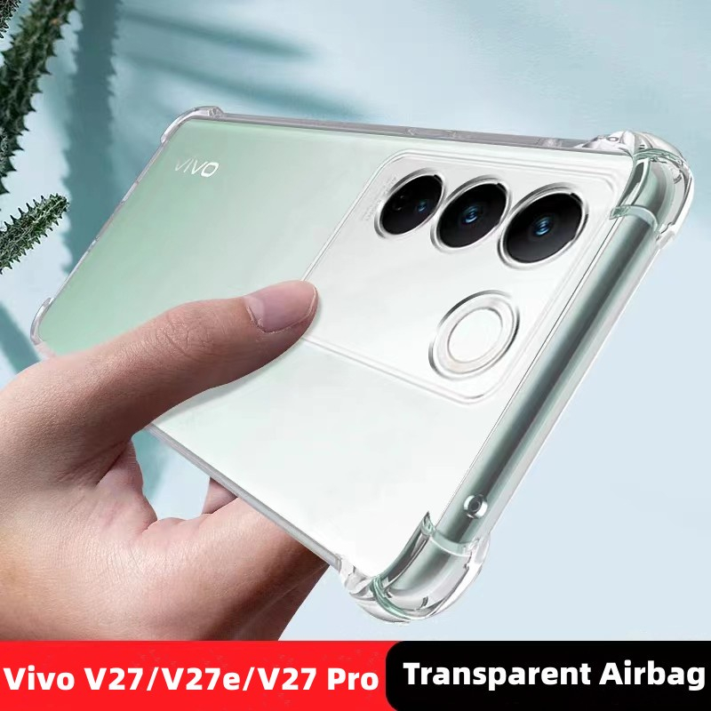 Soft Case Silikon Vivo V27 5G / Vivo V27 Pro Vivo V27e Bening Transparant Airbag Anti Crack Tebal