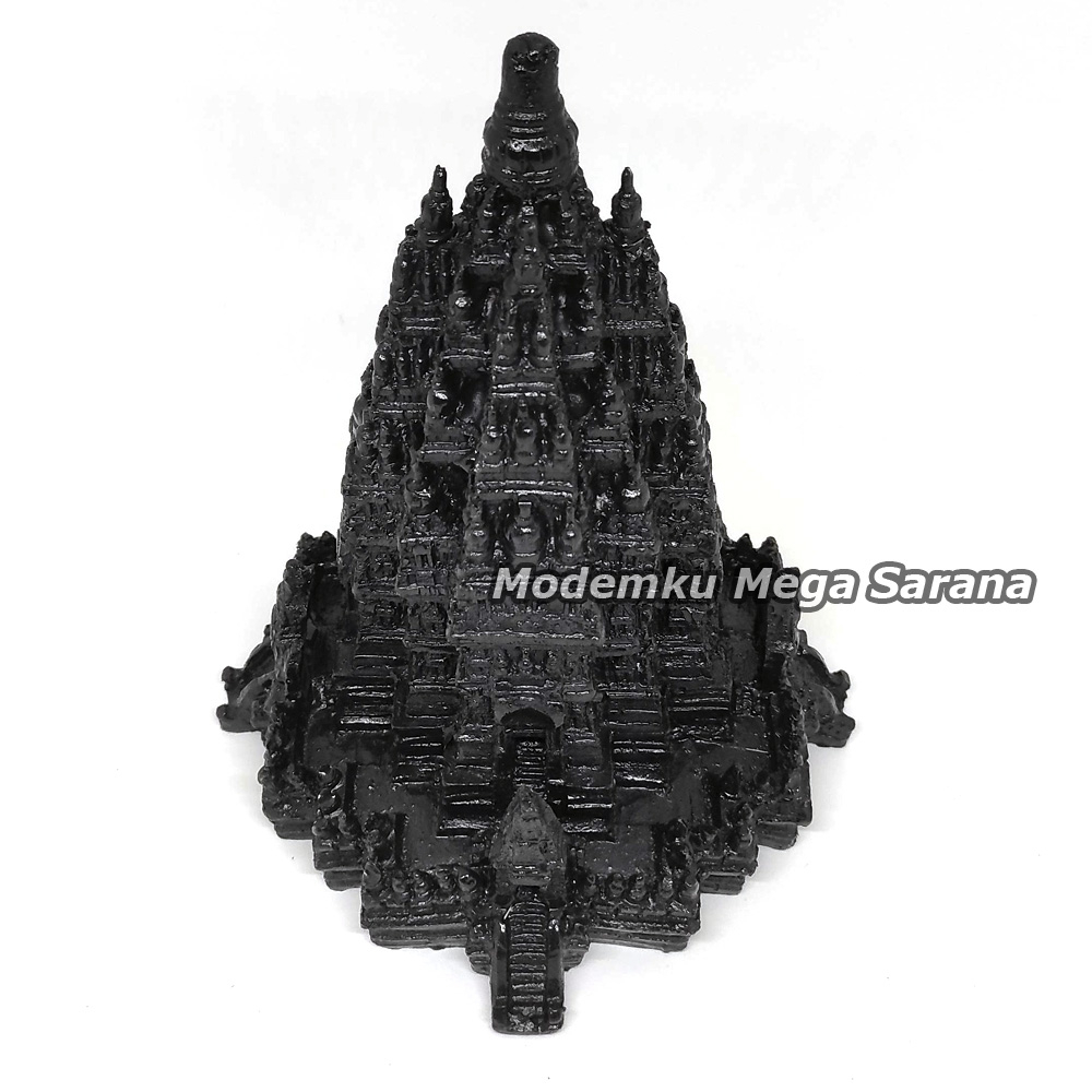 Miniatur Candi Prambanan Jumbo Fiber - Ukuran 15x15x20 cm