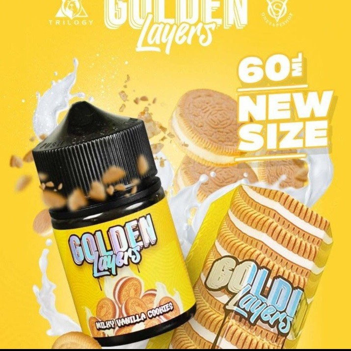 Cukai 2023 Golden Layers Milky Vanilla Cookies 60ML by Trilogy Brew x One Vape