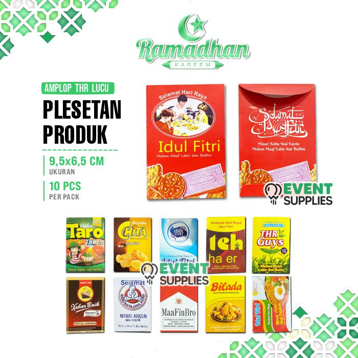 

Amplop THR Idul Fitri Lebaran karakter Snack Milo Chitato Murah Premium Unik