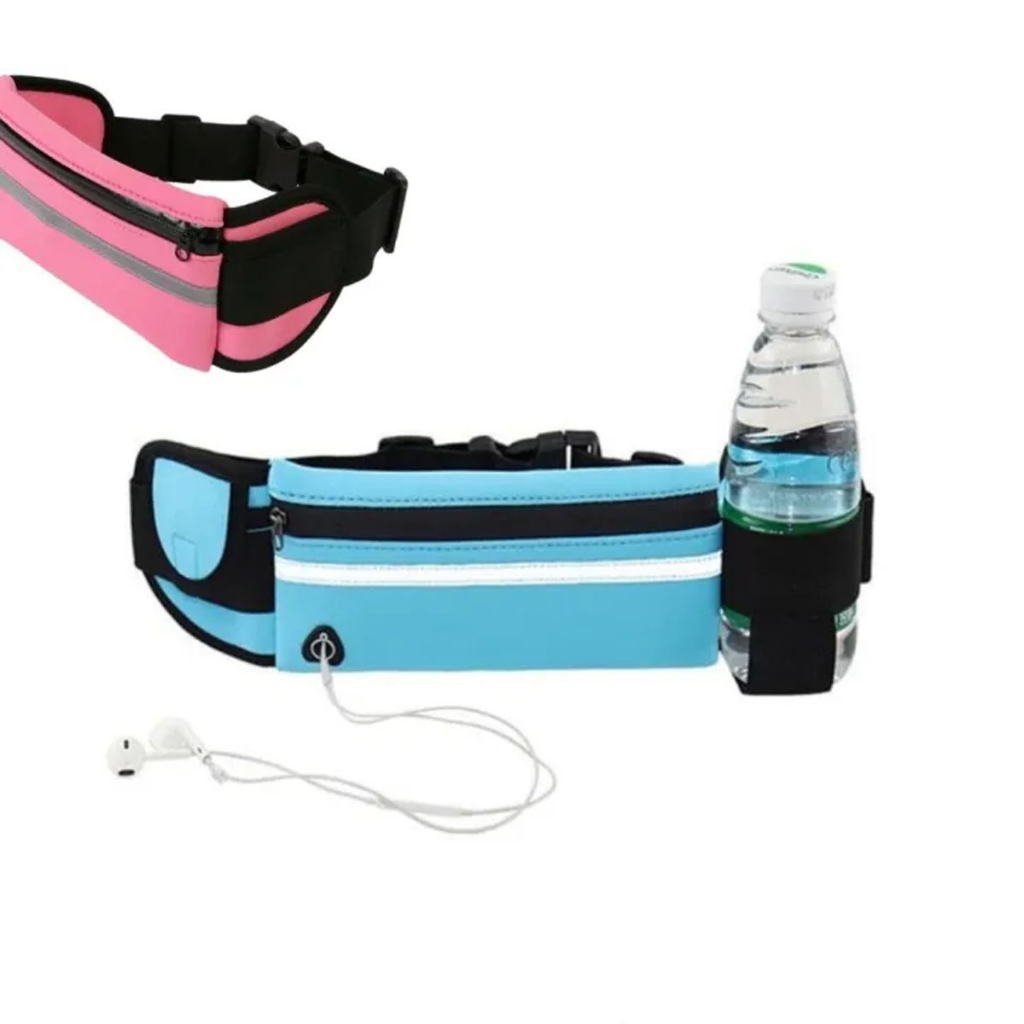 Tas Pinggang Jogging Belt Sport Single / Double Running Pouch Botol Hp Waterproof Tas Joging Running Belt Tas Olahraga Anti Air