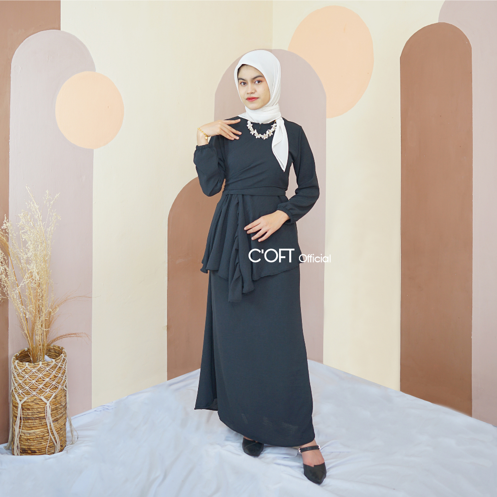 Jual Vionna Oneset Crinkle Gamis Lebaran Wanita by Chaca Outfit COFT  Official | Shopee Indonesia