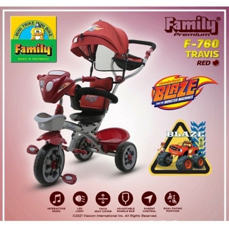 Sepeda anak Roda Tiga Family Travis F 760