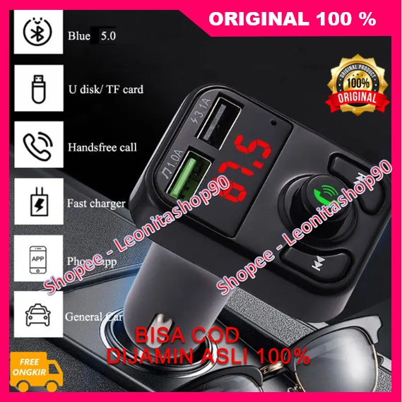 Transmitter USB Car Charger Transmitter FM Bluetooth Handsfree Mobil 100% ORIGINAL