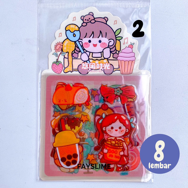 Stiker momo food and garden isi 8 lembar