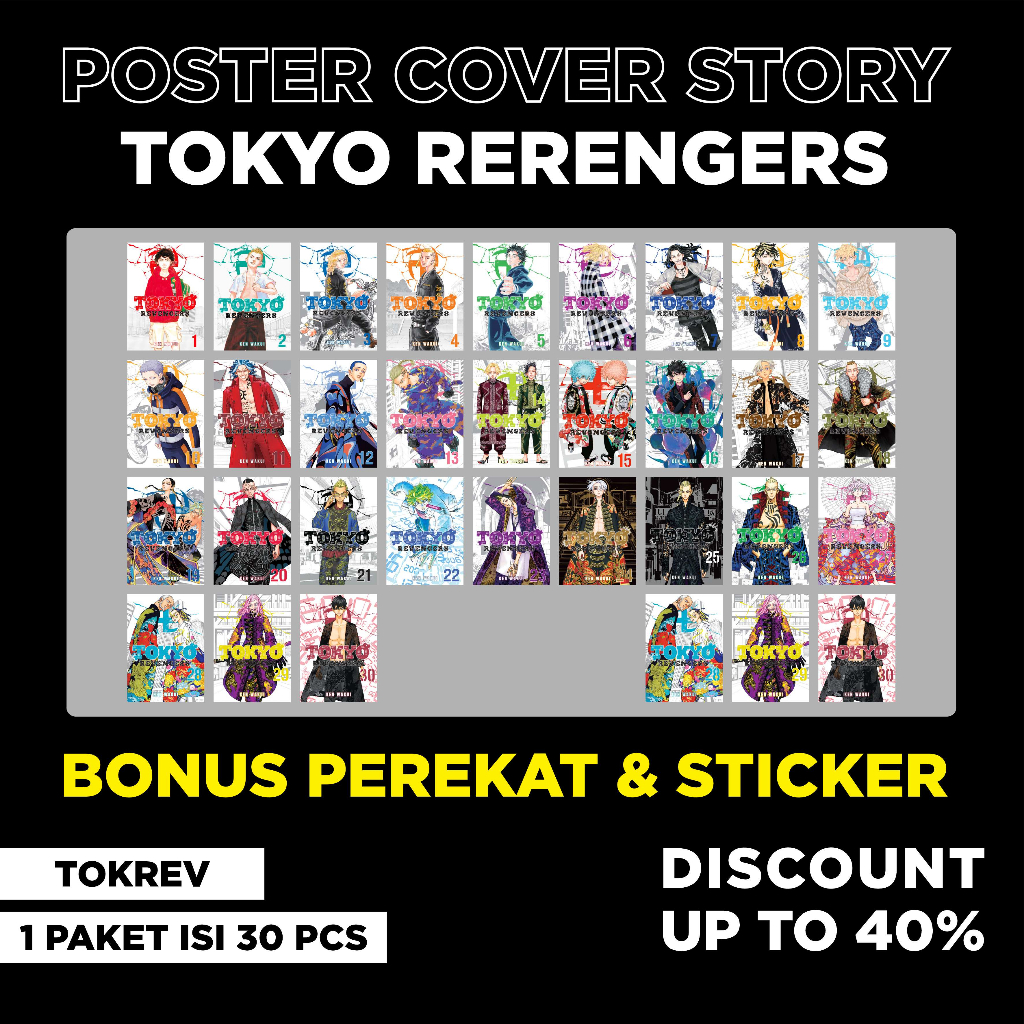 Poster Cver Tokyo Revengers ISI 30LBR