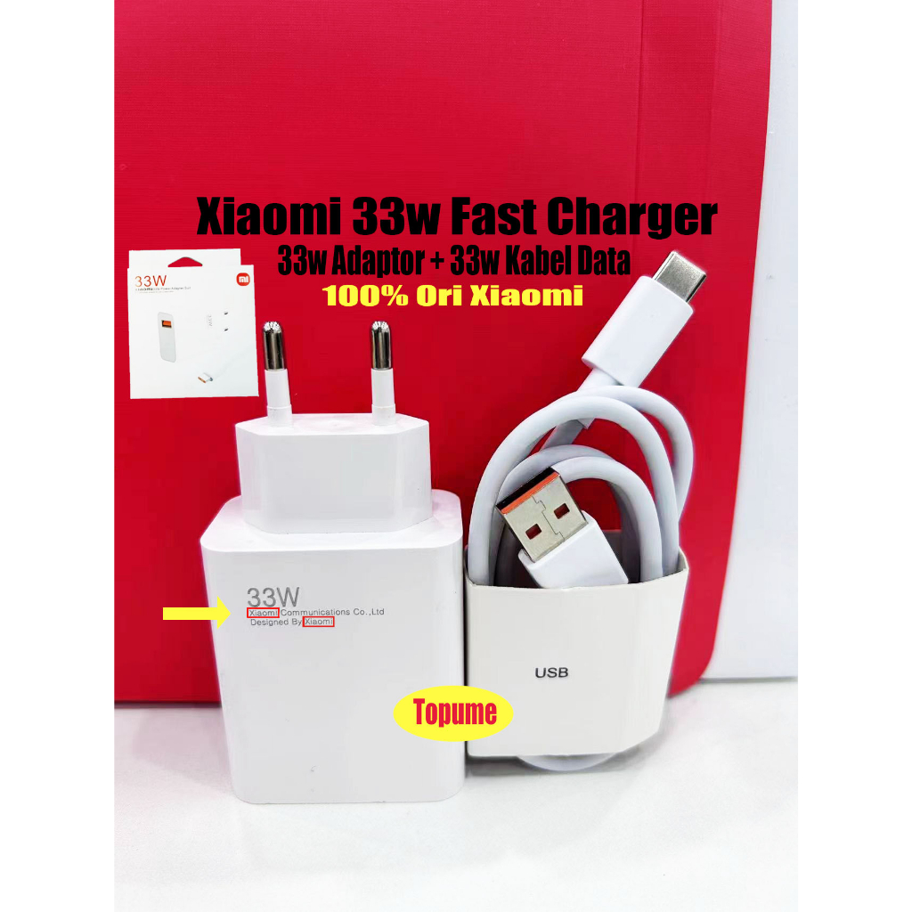 Charger Xiaomi Tipe C Charger Xiaomi original 100% Fast Charging TYPE C  Charger Mi Tipe C