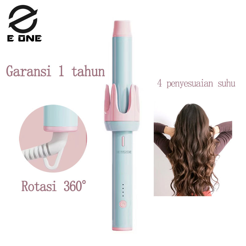 E ONE catokan rambut curly otomatis 32MM keriting tahan lama wavy Perawatan Rambut Keratin - Garansi 1 tahun