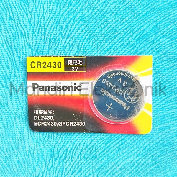 Baterai CR2430 Panasonic Battery Batre Jam Tangan Panasonic 2430 3V Original Baterai Kancing Panasonic 2430