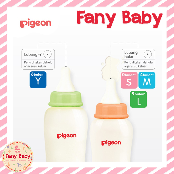 PIGEON PERISTALTIC SLIM NECK SILICONE NIPPLE ISI 2PCS