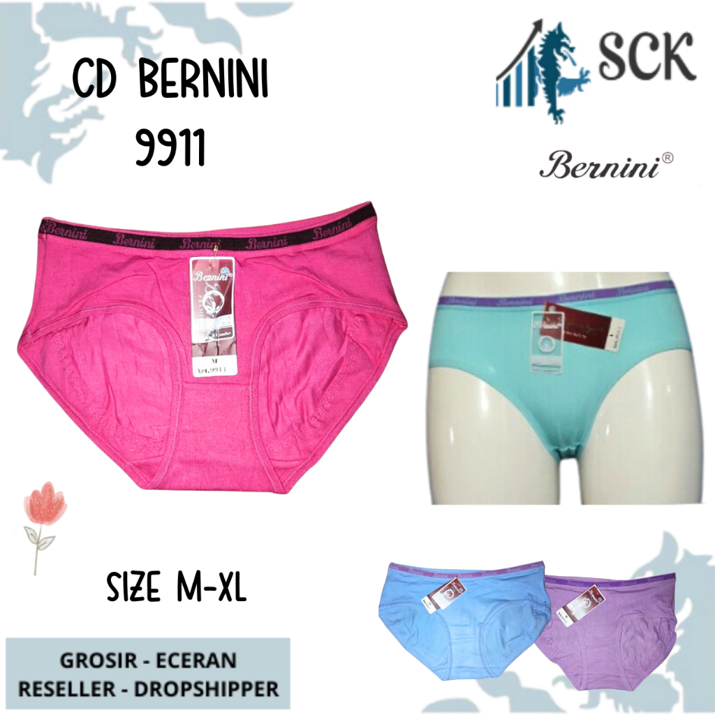 CD Wanita BERNINI 9911 KARET ELASTIS model Mini / Pakaian Dalam Seamless Perempuan - sckmenwear GROSIR