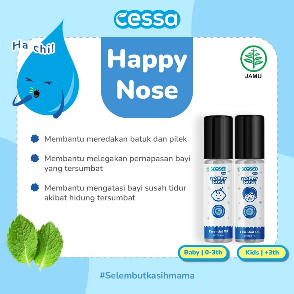 Paket Hemat 2 Pcs Cessa Baby Happy Nose - Essential Oil Minyak Telon Oles