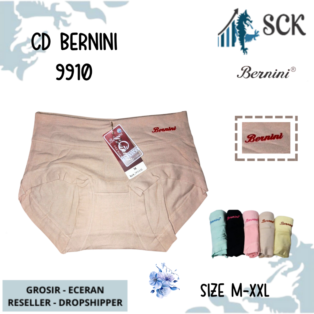 CD Wanita BERNINI 9910 Maxi Bahan Katun Halus / Celana Dalam Seamless / Pakaian Dalam Wanita - sckmenwear GROSIR