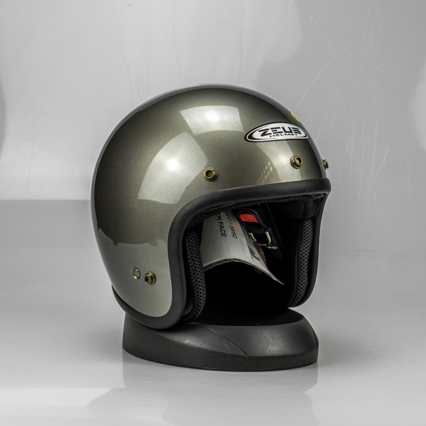 HELM MOTOR ZEUS 385C DSIL HELM RETRO IMPORT ORI SNI