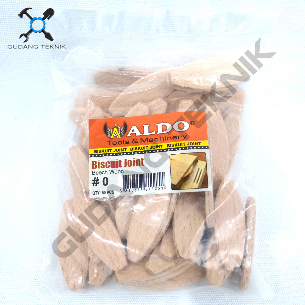 Penyambung Kayu BISKUIT Joiner Dowel ALDO #0 #10 #20 / Sambungan Sambung Penggabung Kayu - Biscuit Joint Beech Wood ALDO