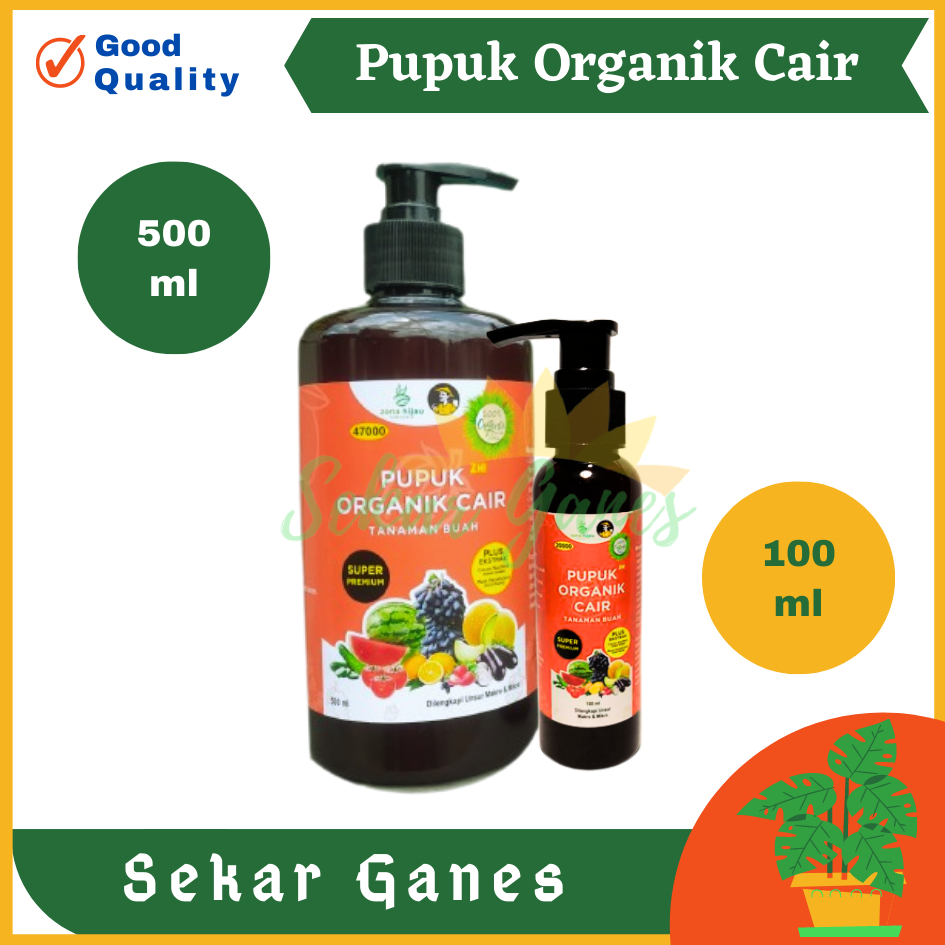 Sekarganes Pupuk Organik Cair POC untuk Tanaman Buah dan Perkembangan Bunga dan Buah Pupuk Hayati Pupuk Bunga dan Buah Kemasan 100ml 500ml