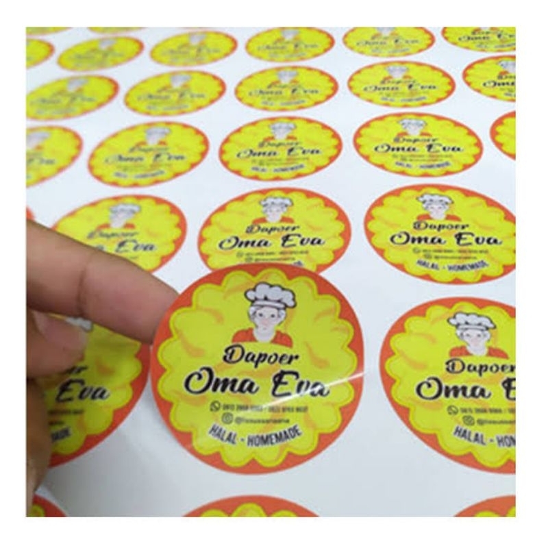 

Stiker Label Makanan, Produk Jualan, Dll