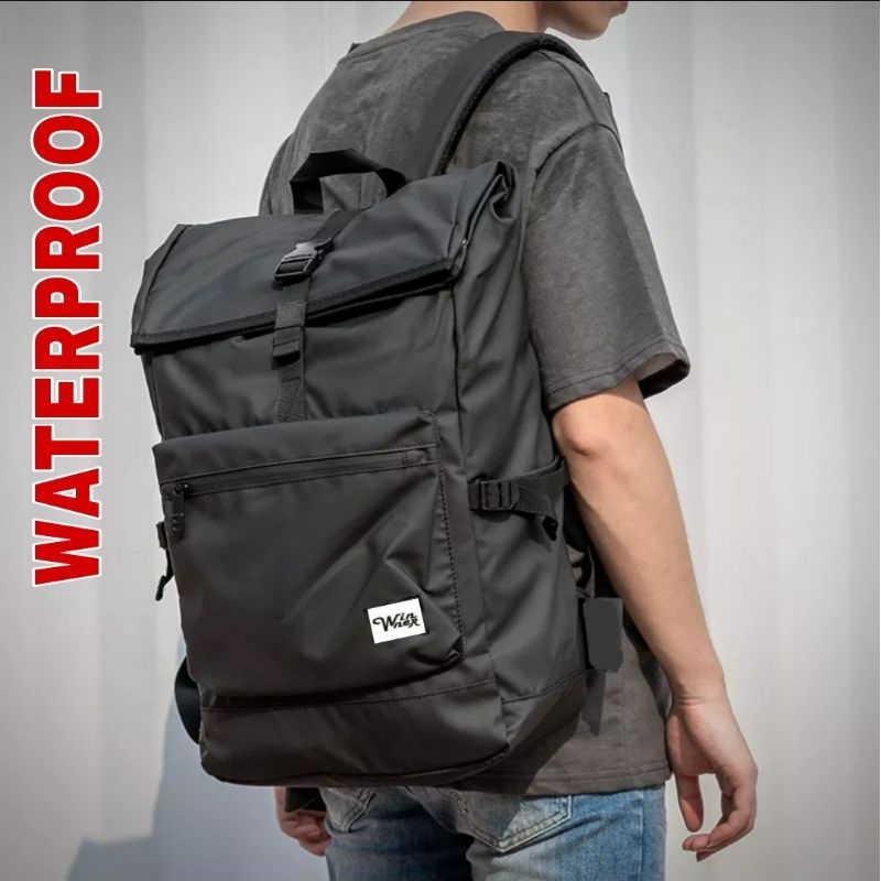 Tas ransel pria distro laptop waterproof / backpack waterproof / tas sekolah winner