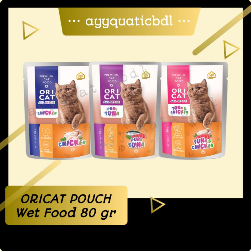 ORI CAT POUCH | Makanan Basah Kucing Merk ORICAT POUCH Saset 80gr