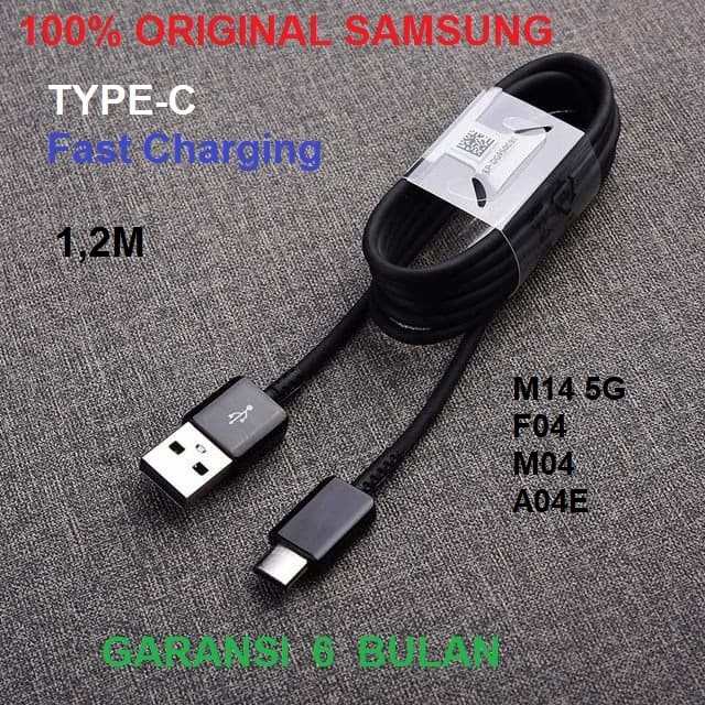 Kabel Data Cable Samsung M14 5G F04 M04 A04e Fast Charging Original