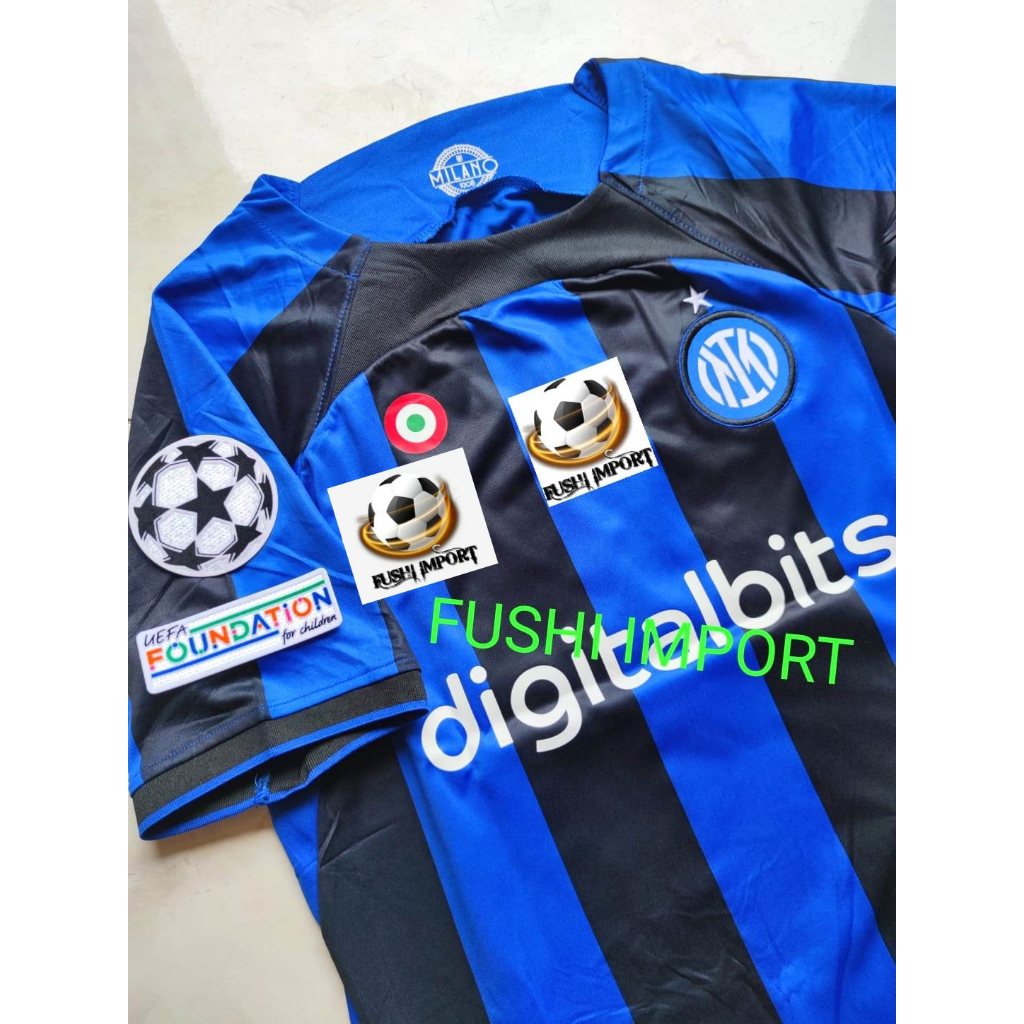 Jersey Baju Bola Inter Home Full Patch 2022 2023 Grade Ori