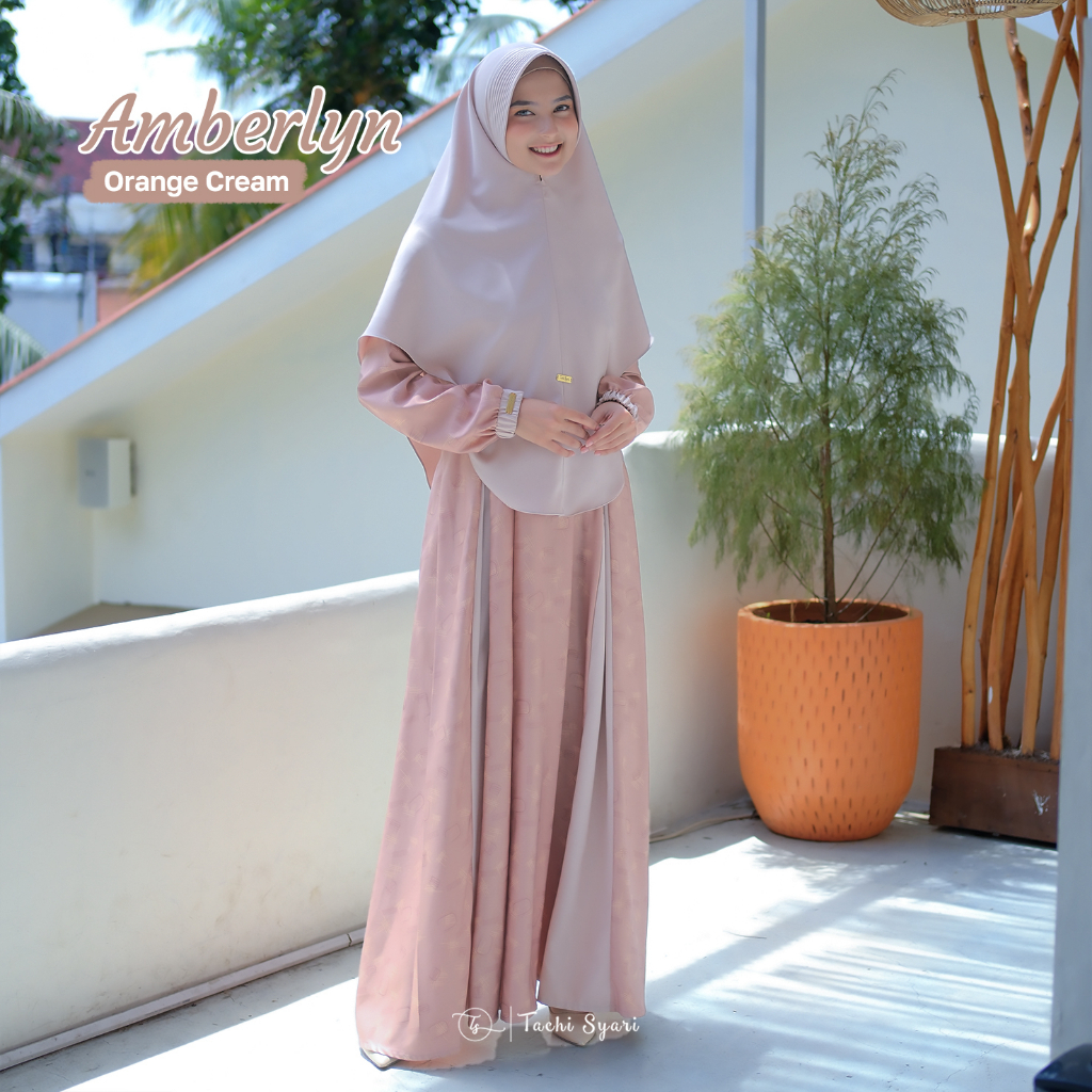 Amberlyn Series Gamis Set Khimar ( Gamis dan Khimar ) By Tachi Syari