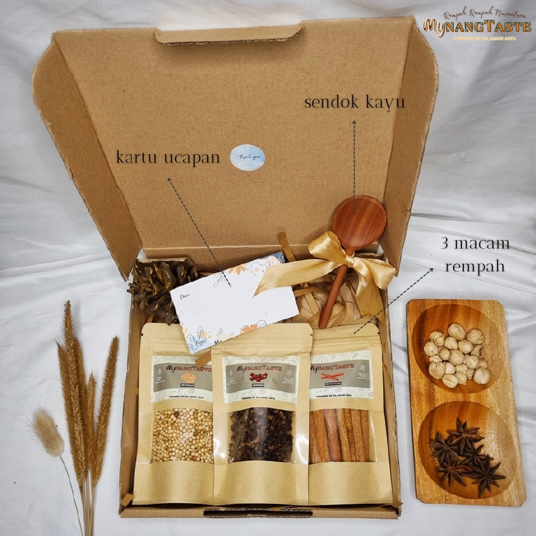 

MynangTaste - Hampers Rempah-Rempah Asli isi 3 - Kado untuk Istri/Ibu/Kakak