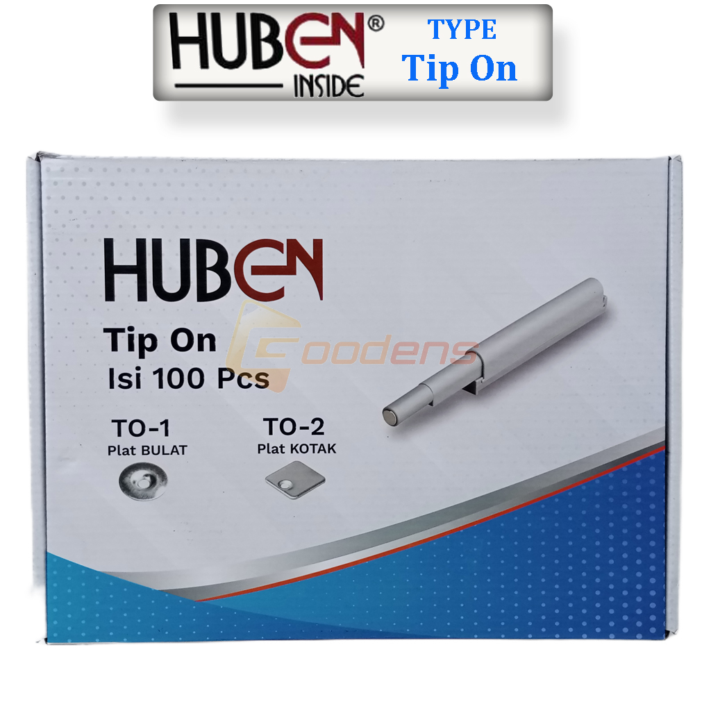 Huben TO Tip-On Push to Open Plat Kotak-Plat Bulat