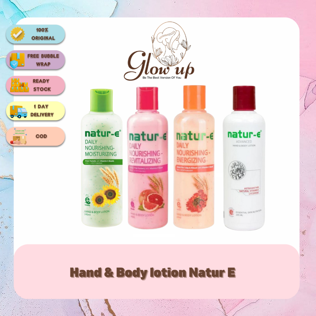 NATUR E Daily Nourishing Moisturishing | Energizing | Revitalizing | Advanced | Hand & Body Lotion |
