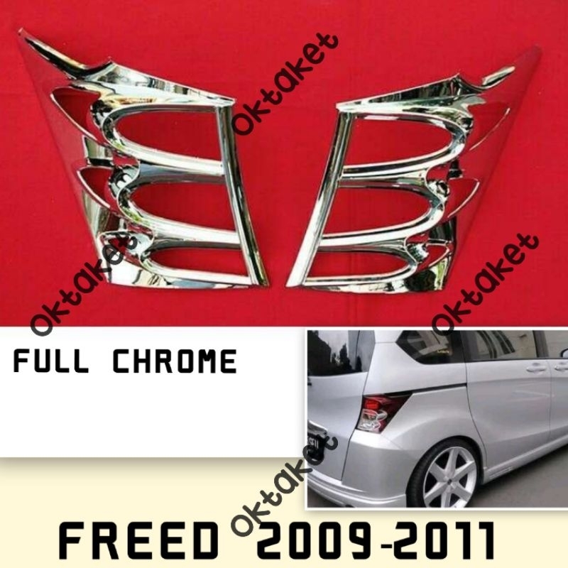Garnish lampu belakang  Freed 2009 2010 2011 chrome jsl
