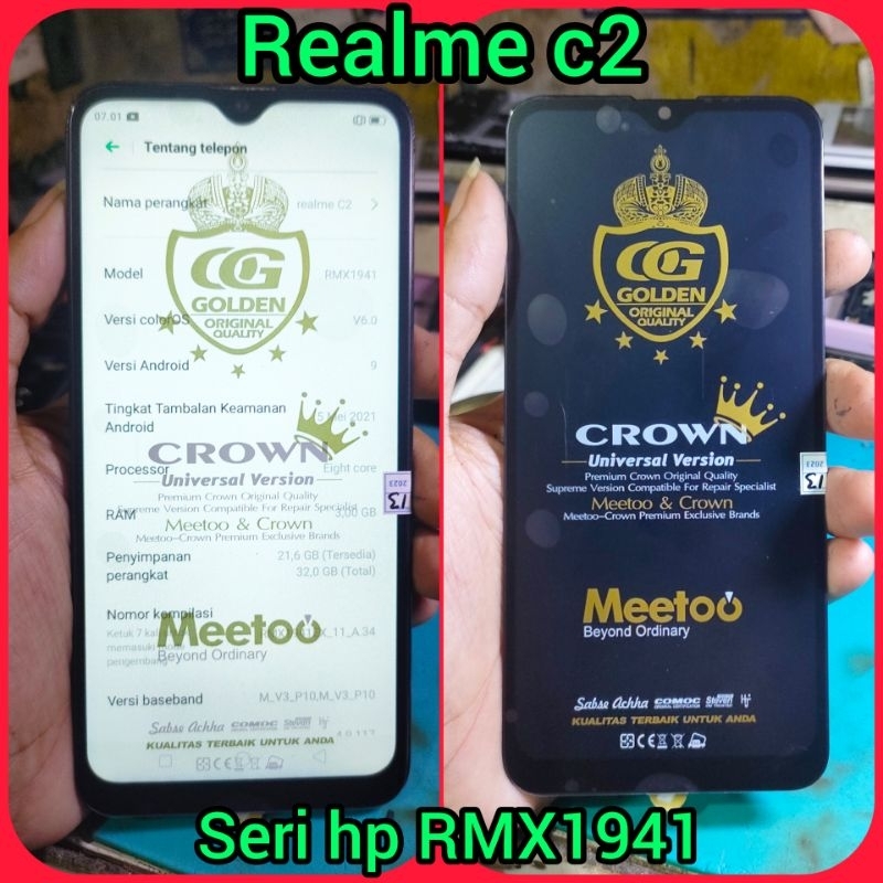 Lcd Touchsreen Ts Fulset Realme C2 seri hp RMX1941