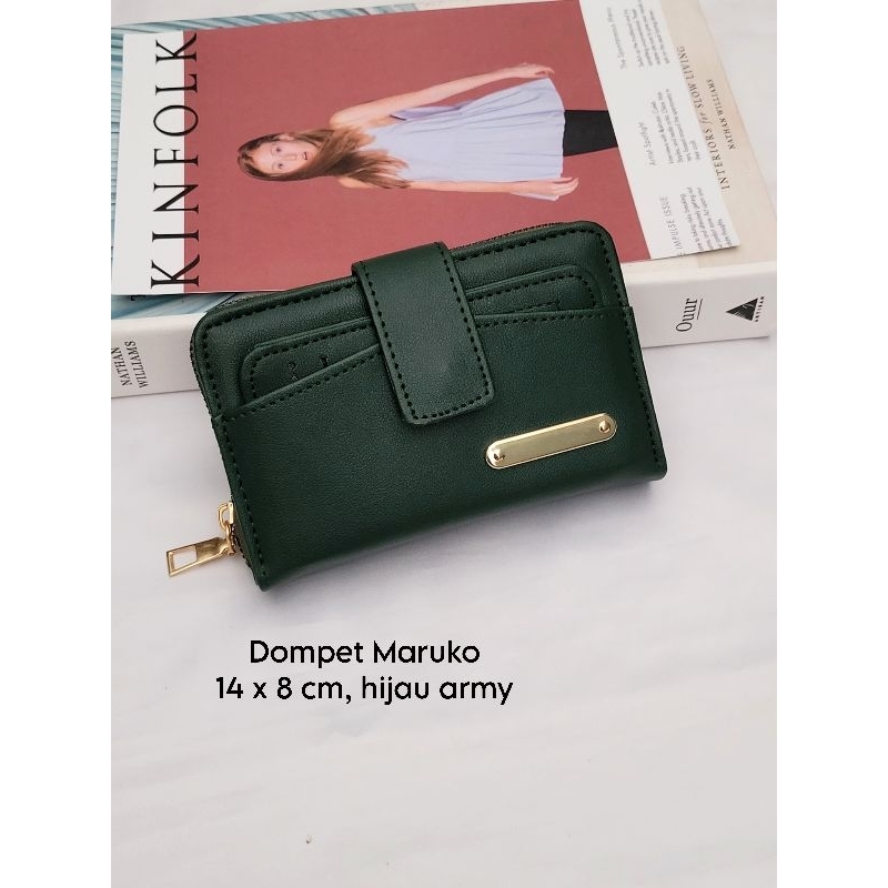 Maruko Dompet Lipat Wanita Model Polos