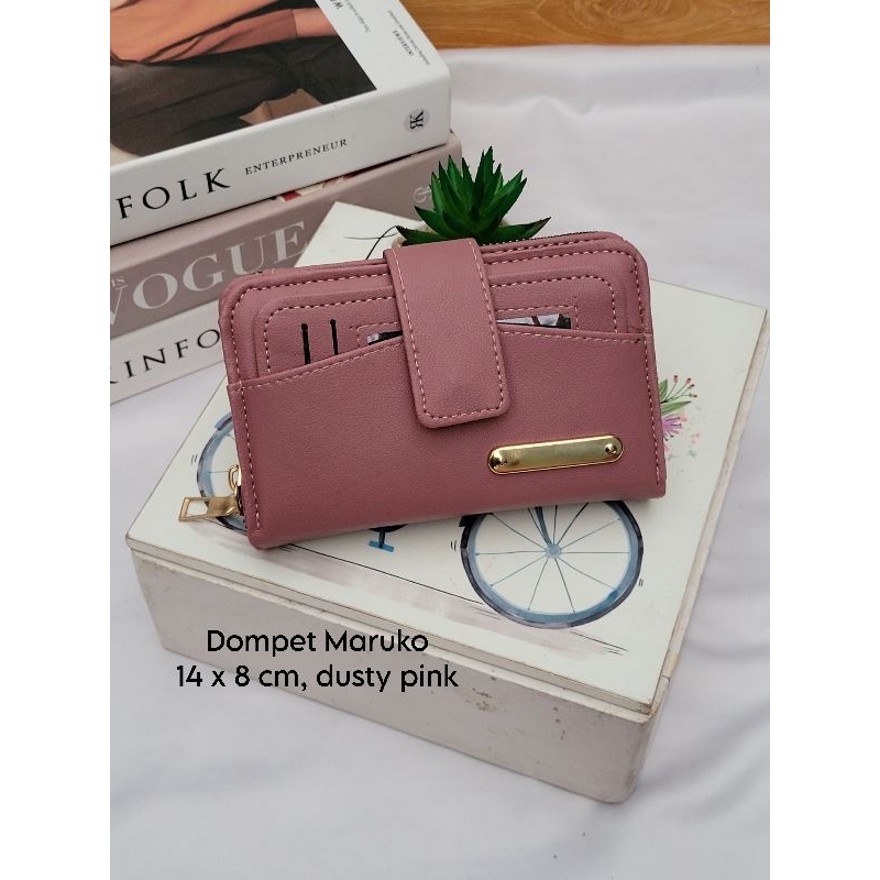 Maruko Dompet Lipat Wanita Model Polos