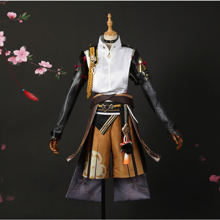 Game Genshin Impact Cosplay New Account Shikanoin Heizou Costumes Anime Halloween Men Tops Pants Glo