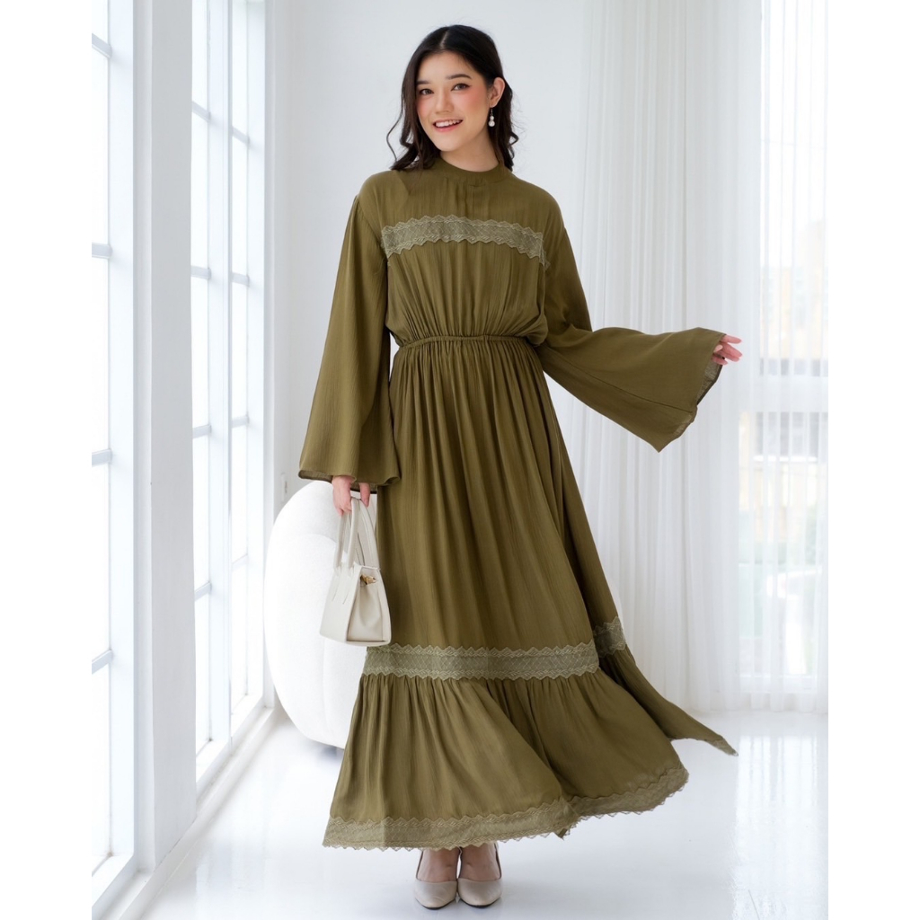 Myrubylicious ZORAIDA MAXI DRESS| DRESS WANITA | DRESS RAYON | DRESS BORDIR