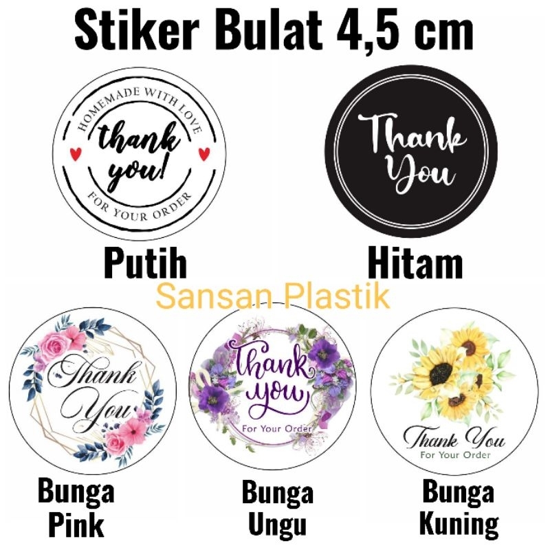 

Stiker Thank You Bulat 4,5 cm isi 50 lembar