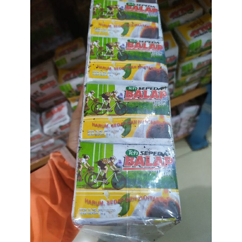 

teh sepeda balap hijau 1 slop/ teh tubruk wangi cap sepeda balap 10*40gr